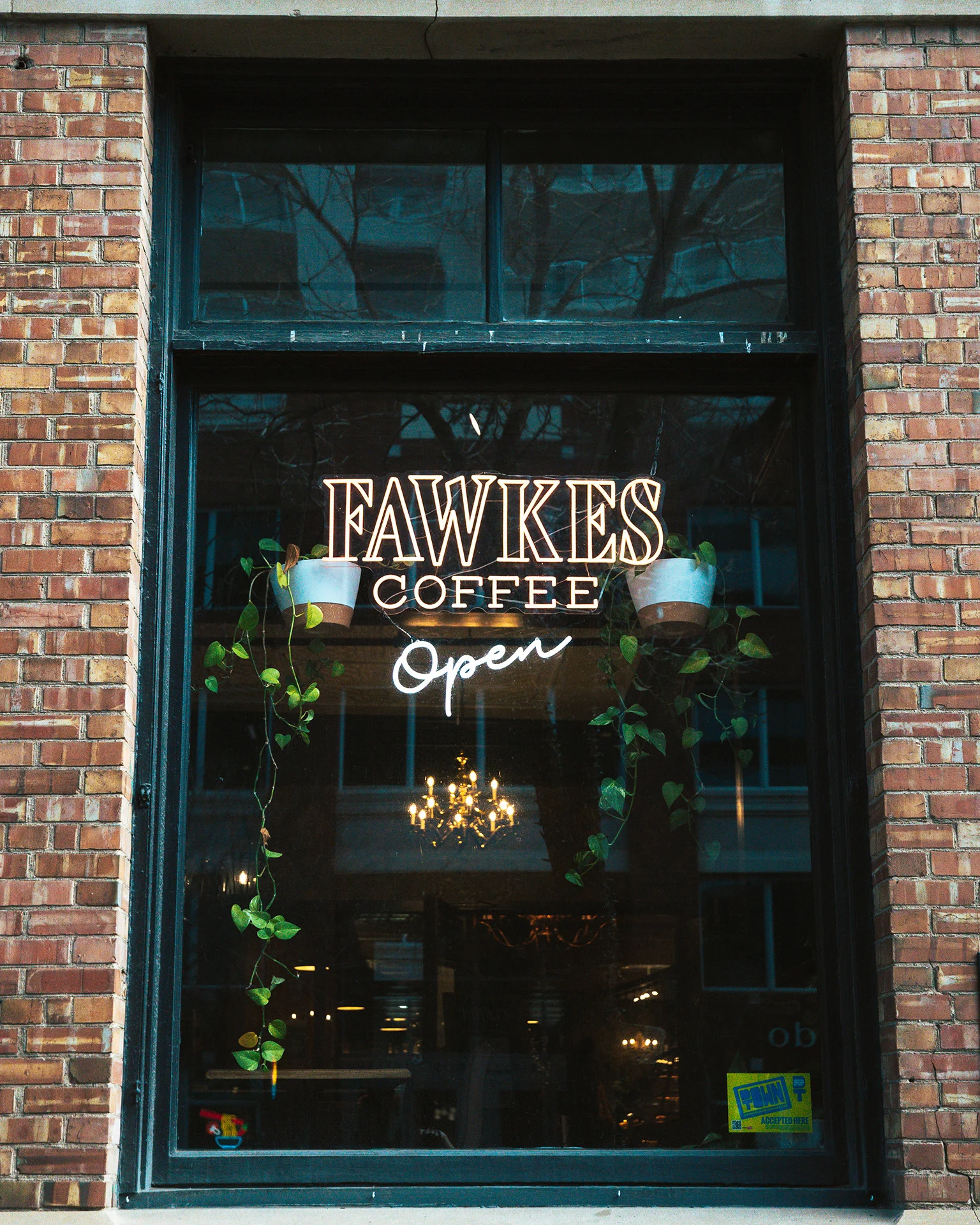Fawkes Cafe and Bakery - Downtown Edmonton Sign